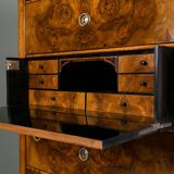 Biedermeier chest of drawers with a secretary, walnut veneer