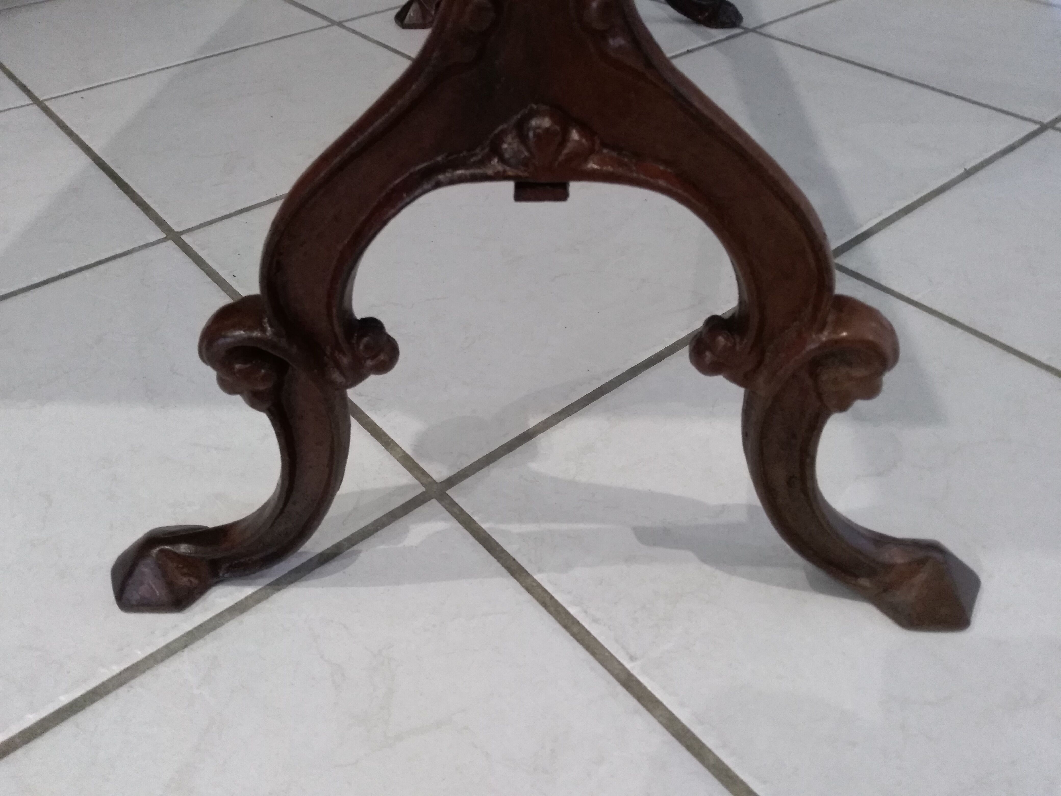 Marble bistro table Carrara 1910 Meallet Paris