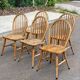 5 chaises anglaises Windsor en bois massif courbé XXème