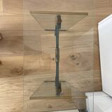 Glass and Wrought Iron Coffee Table, Italy 1960