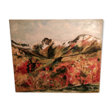 Oil painting on canvas signed by the Françoise Griffiths art workshop