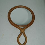 1960 rattan mirror - 38x23cm