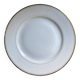 LCS Porcelaine Limoges pedestal dish in white porcelain with gold edging