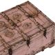 Coffre à dot Shekhawati Rajasthan Patine Rose Bois Sculpte Inde