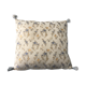Coussin fleurs brodées vintage