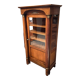 Empire style display case in cherry wood