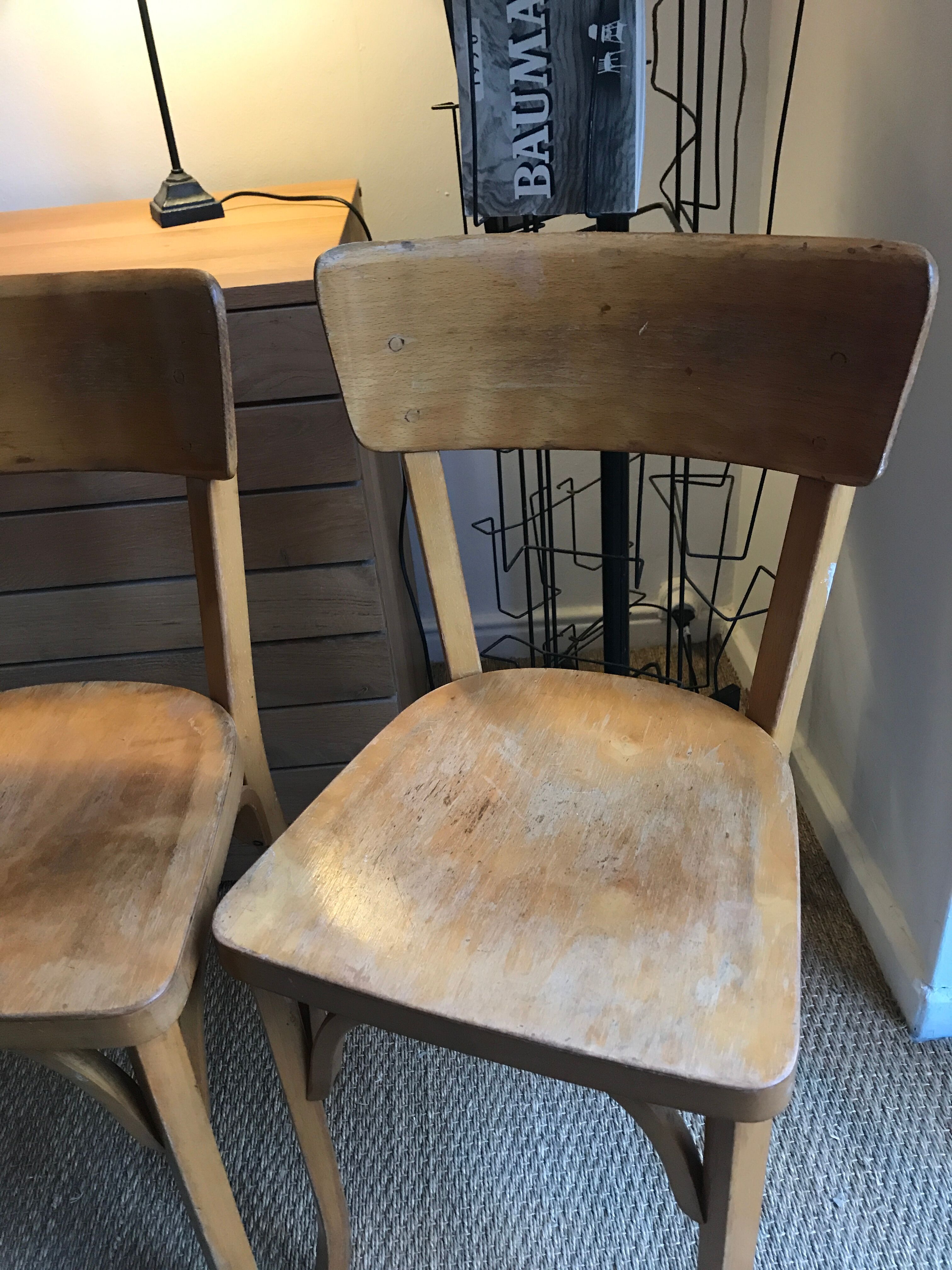 Lot of 2 baumann bistro chairs