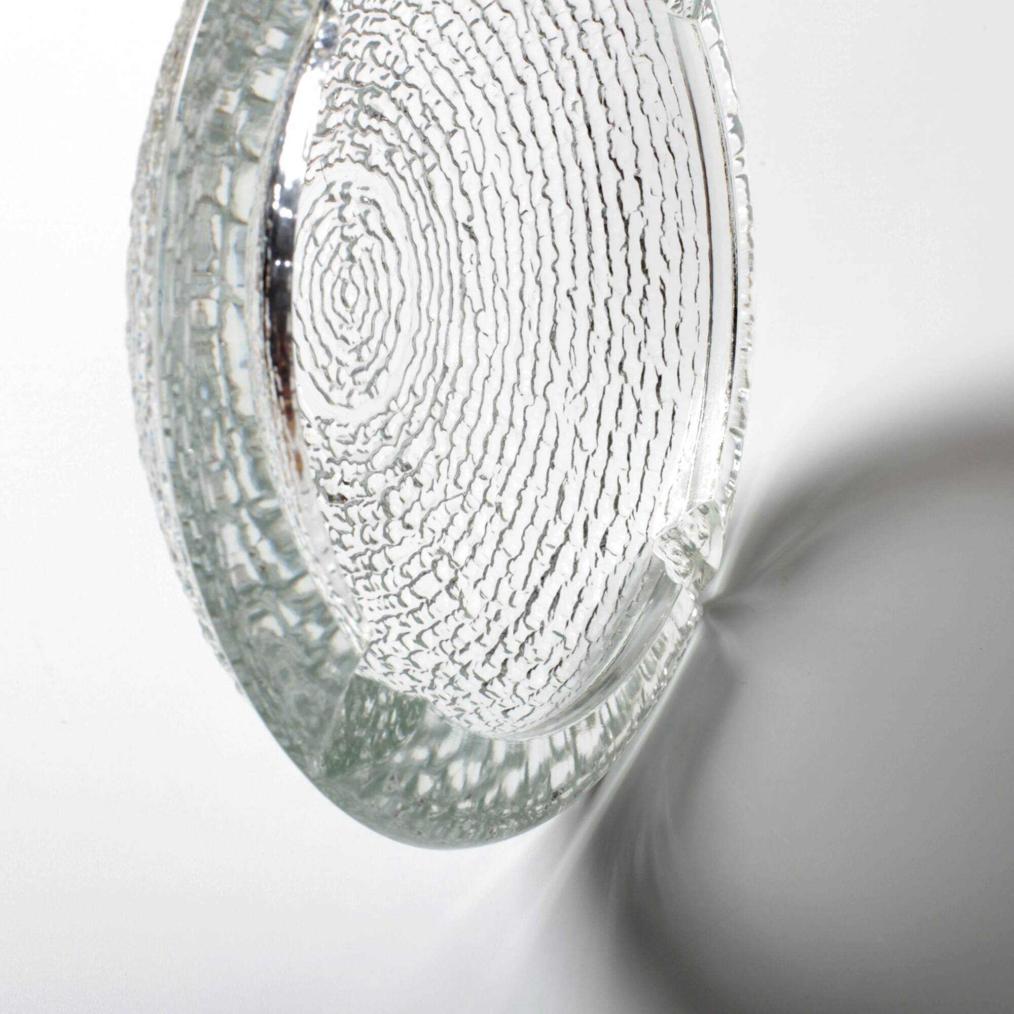 Vintage Clear Glass Henninger Meister Spezial Bier Round Ashtray / Germany