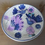 Ceramic decoration dish "peacock" Vega cuenca ecuador