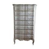 Semainier arbalète de style Louis XV sept tiroirs