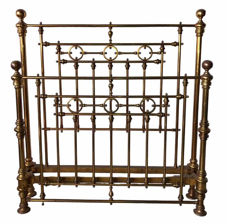 Early 20th century brass bed