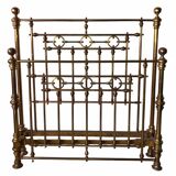 Early 20th century brass bed