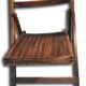 Paire de chaises pliantes en bois vintage