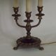 French Empire Style 3 Light Boulotte Table Lamp with Lion Feet and Shade
