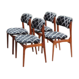 Set of 4 Danish dining chairs Erik Buch