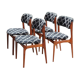 Ensemble de 4 chaises de salle à manger danoises Erik Buch