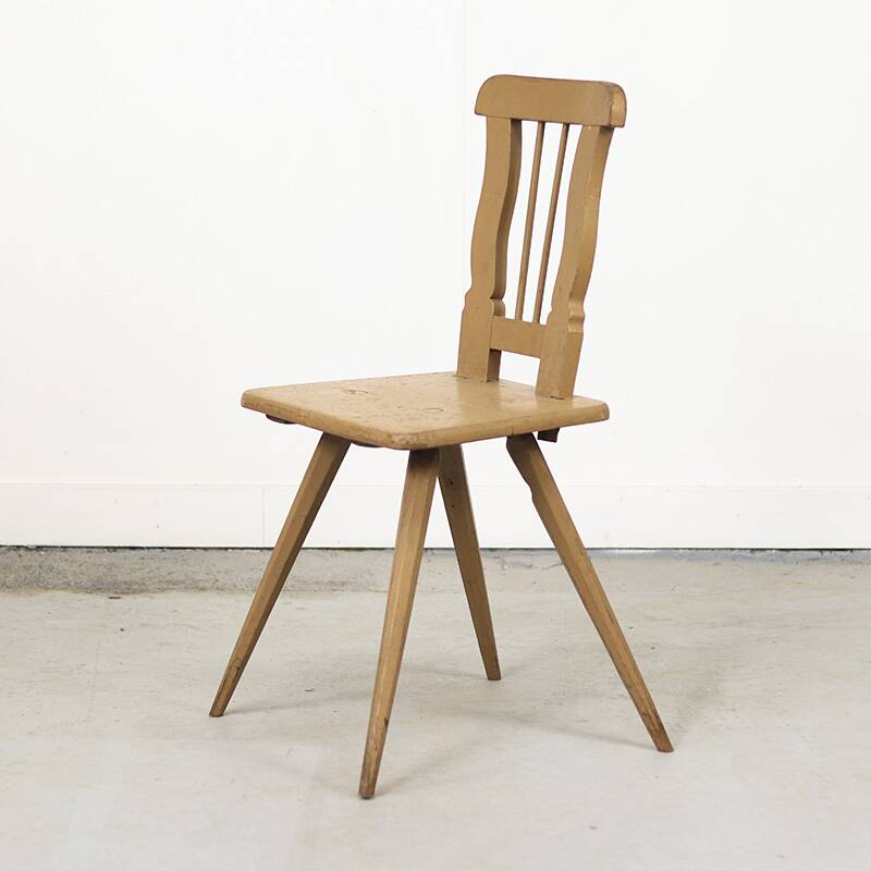 Chaise d'appoint d'art populaire primitif