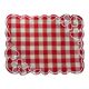 Vichy fleur placemat rouge