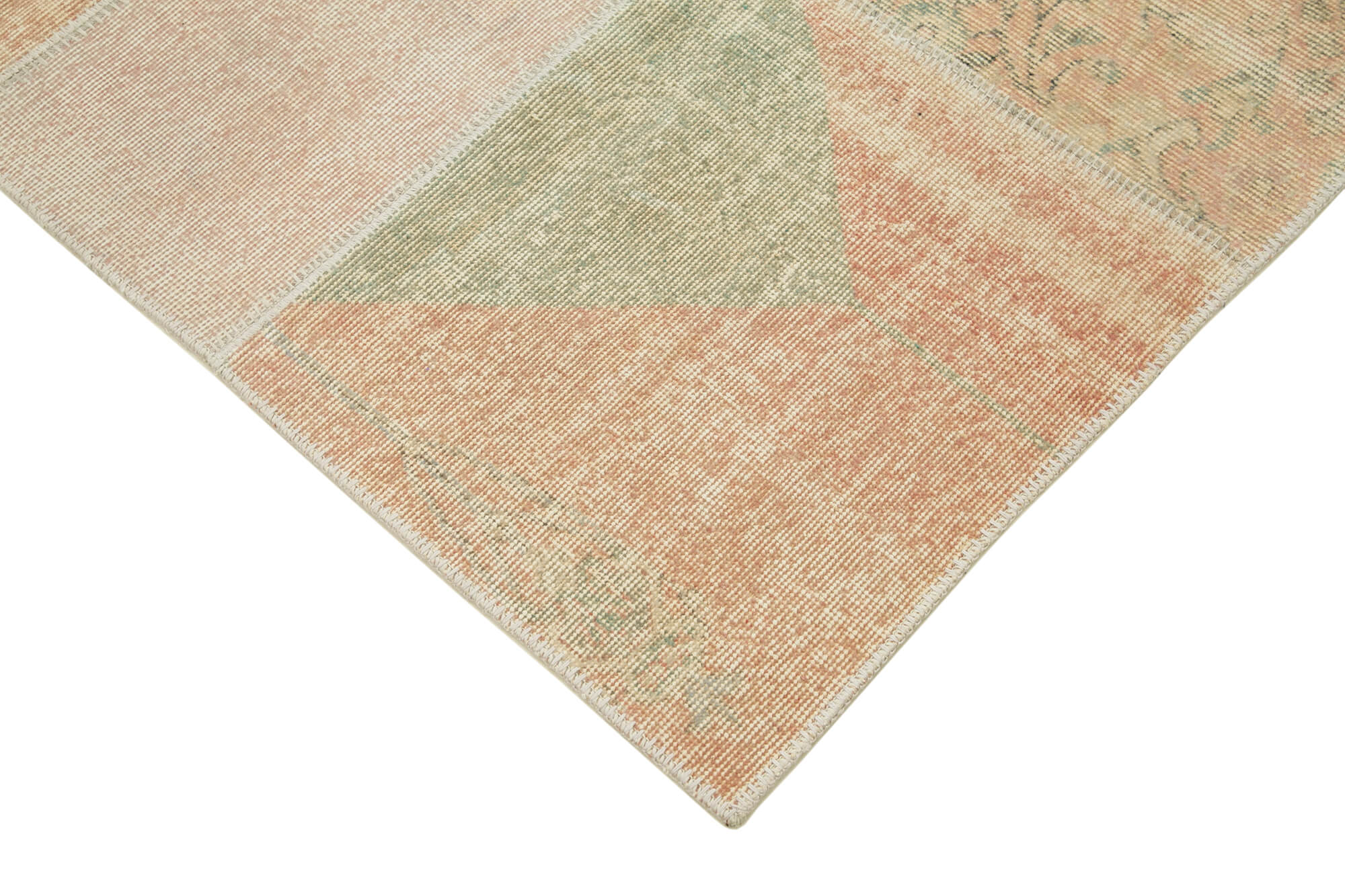 Handmade Oriental Contemporary 172 cm x 242 cm Beige Patchwork Carpet