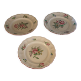 3 assiettes plates luneville KG