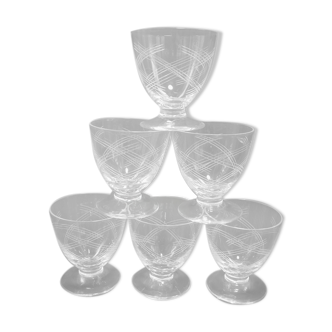 Set de 6 anciens petits verres