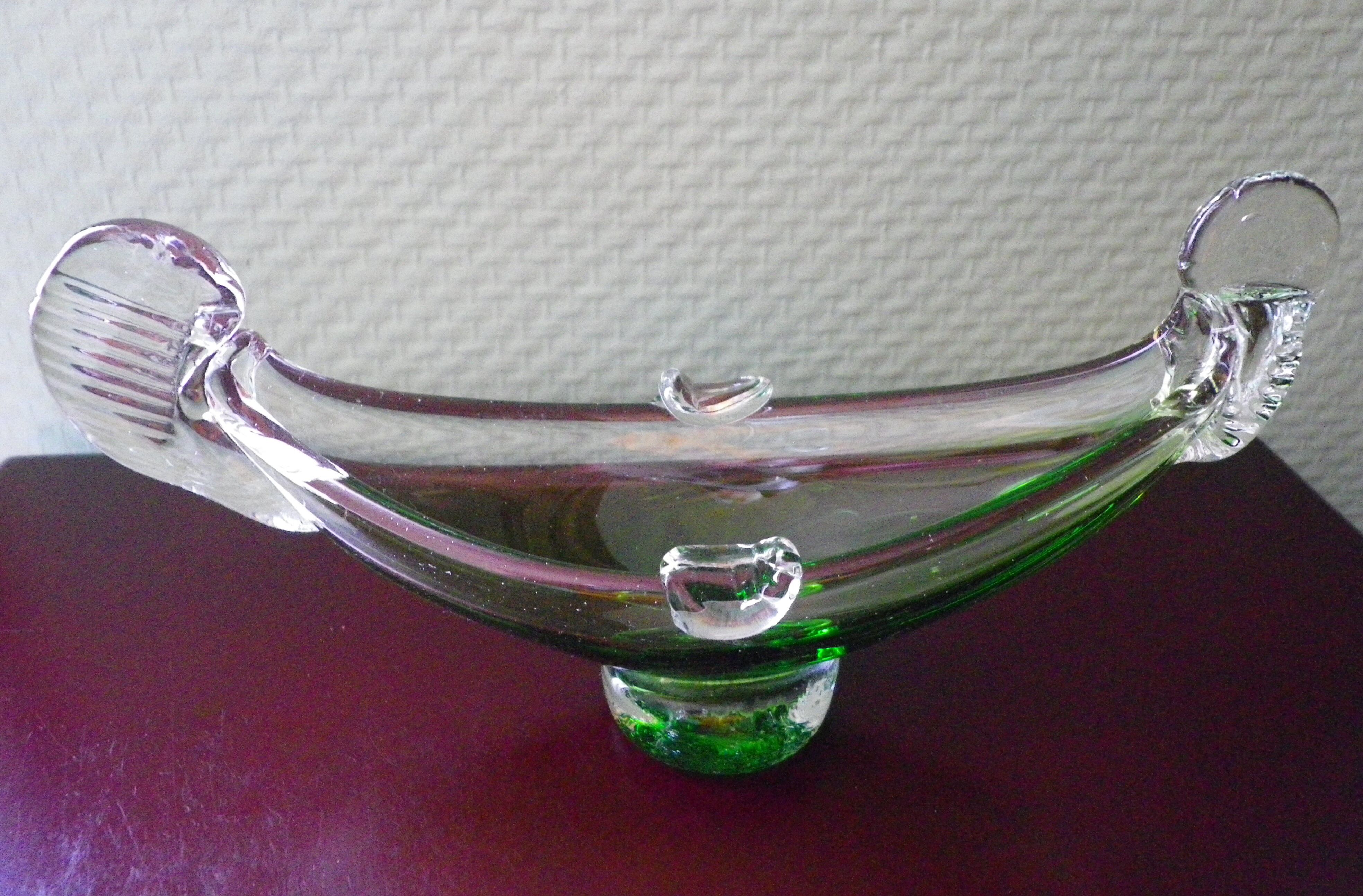 Murano glass ashtray in the shape of a gondola - Italy