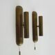 Pair of Je Fassung brass 2-light wall lights made in Germany