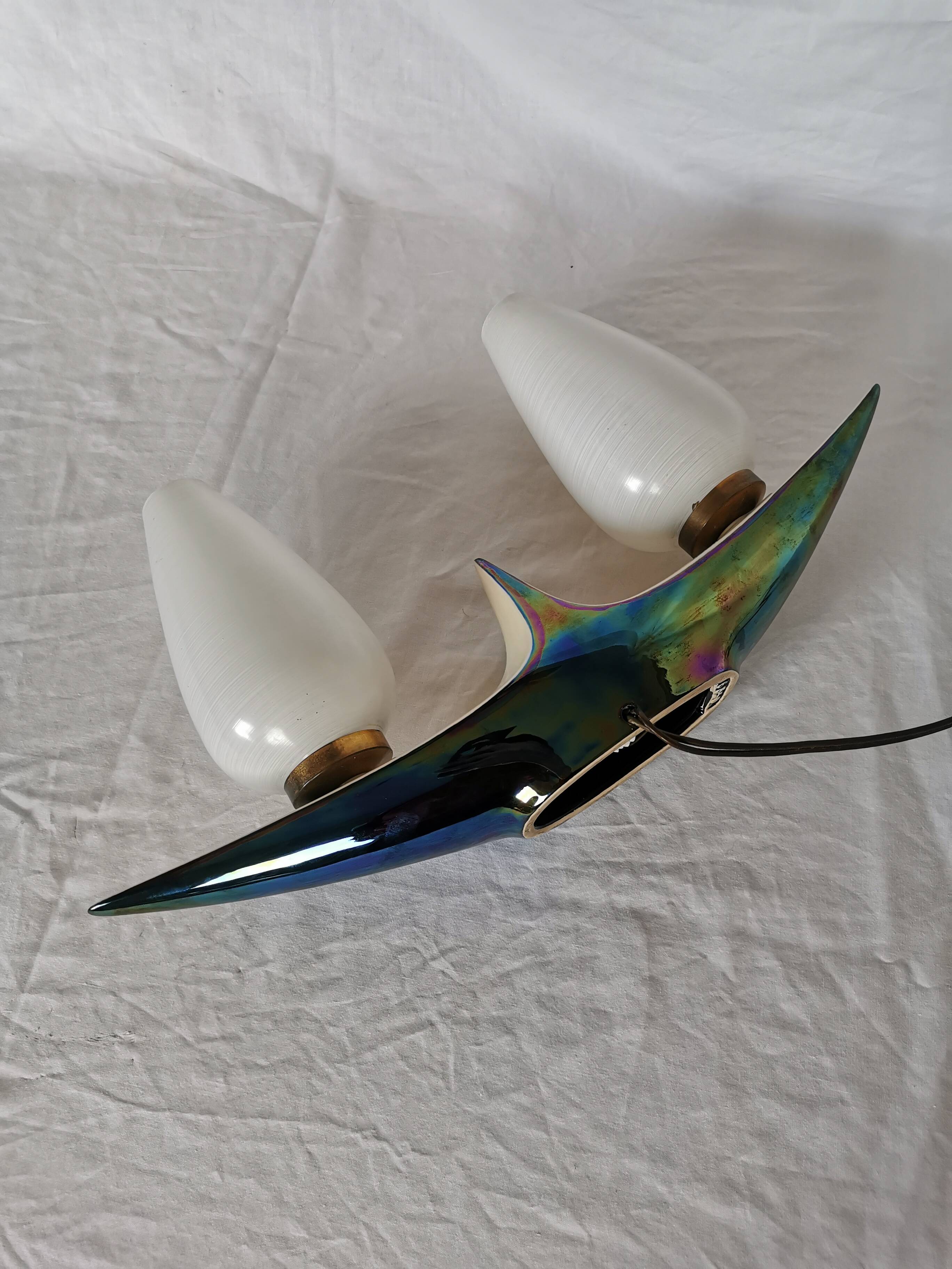 Verceram ceramic lamp, 1950, France.