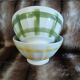 2 old model bowls tablecloth