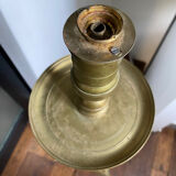 Large copper candlestick lamp base