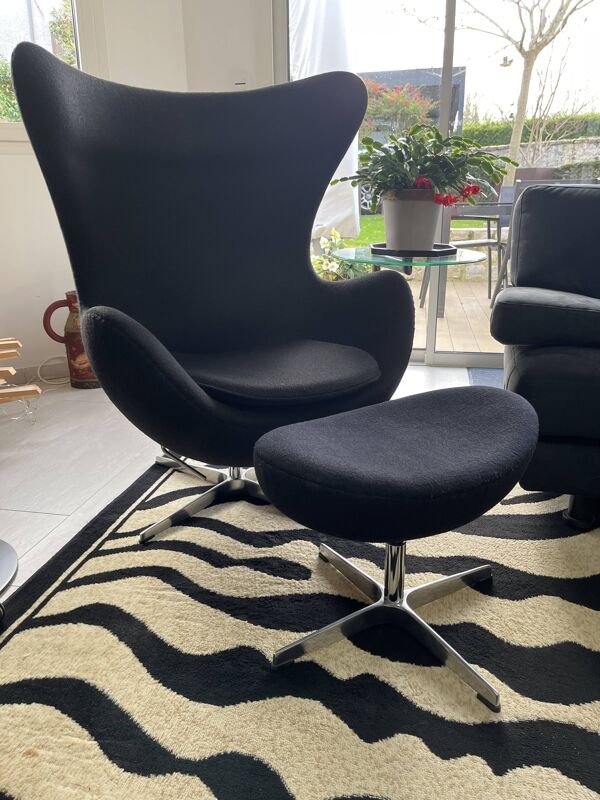 Fauteuil et repose-pied Henrik Thor Larsen 1960