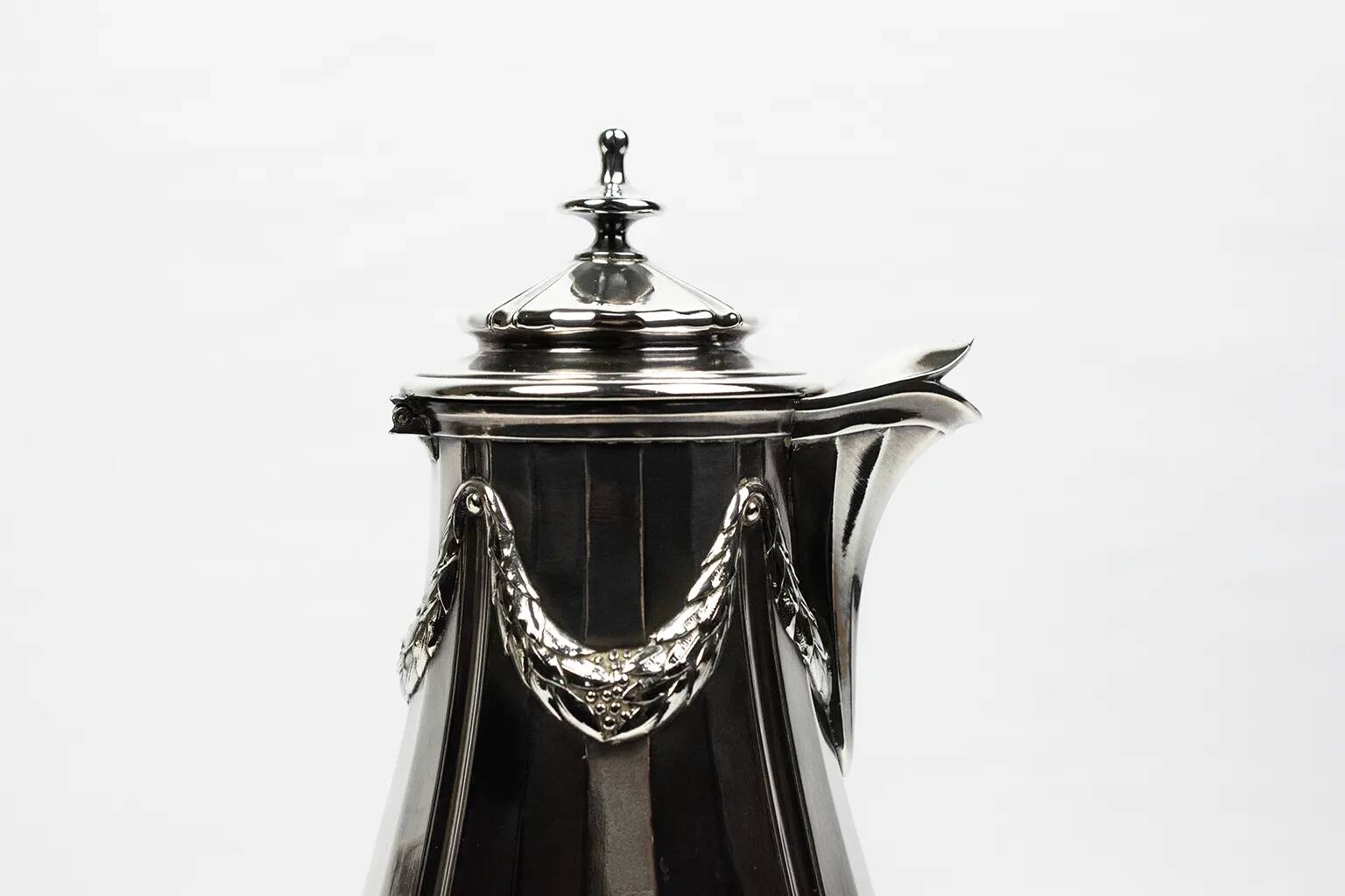 Art Nouveau Christofle Gallia chocolate pot in silver-plated metal - Early 20th century