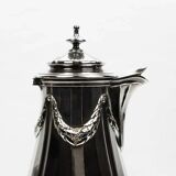 Art Nouveau Christofle Gallia chocolate pot in silver-plated metal - Early 20th century