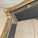 Italian brass fire screen with 4 panels