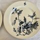 Pair of poppy dishes, Summer decoration, Gien earthenware from the 19th century.