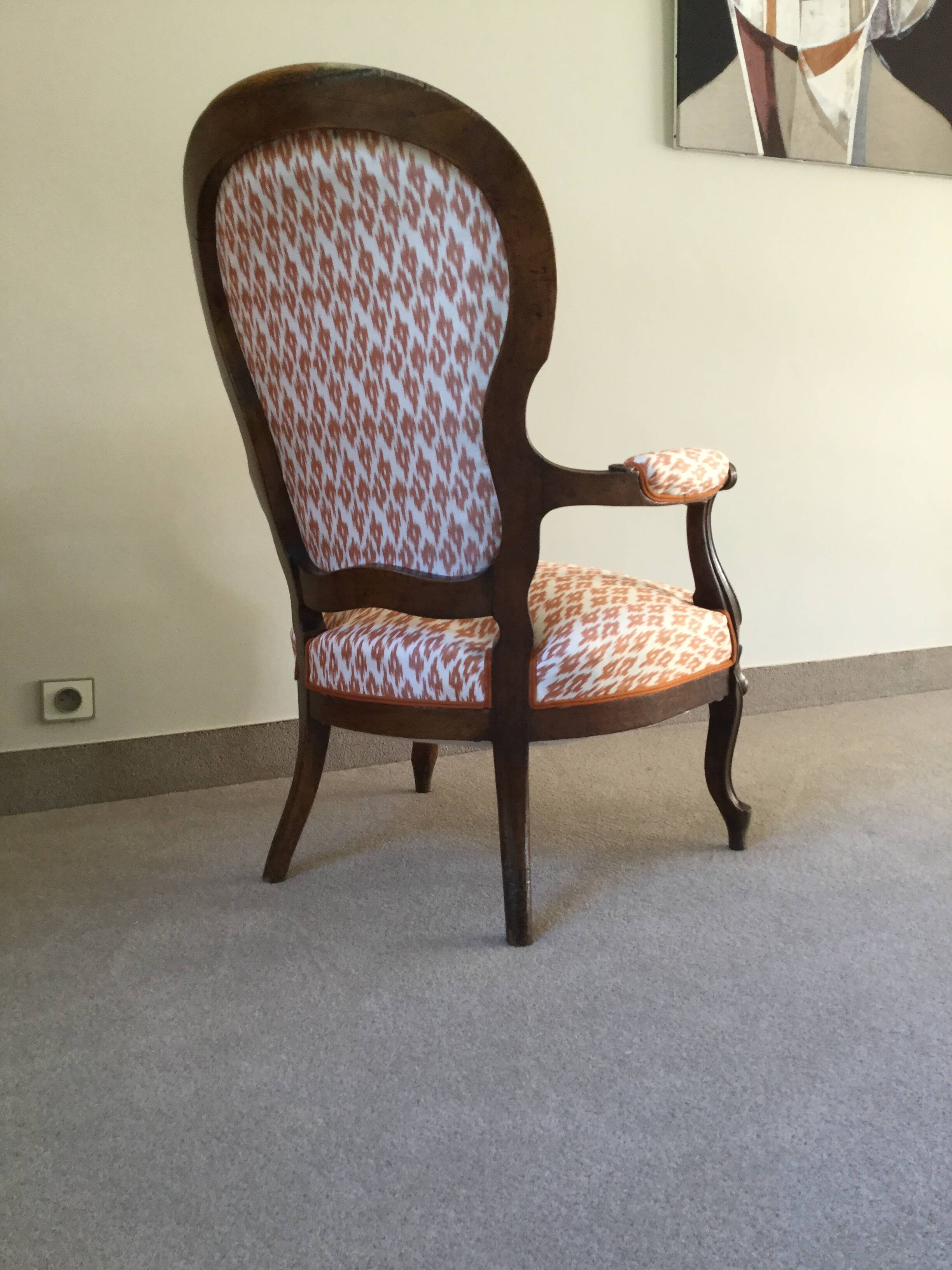 Louis Philippe armchair from the period, fully restored.