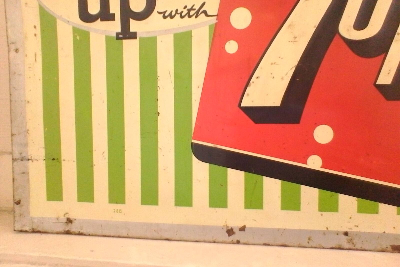 Sign metal 7up 1963