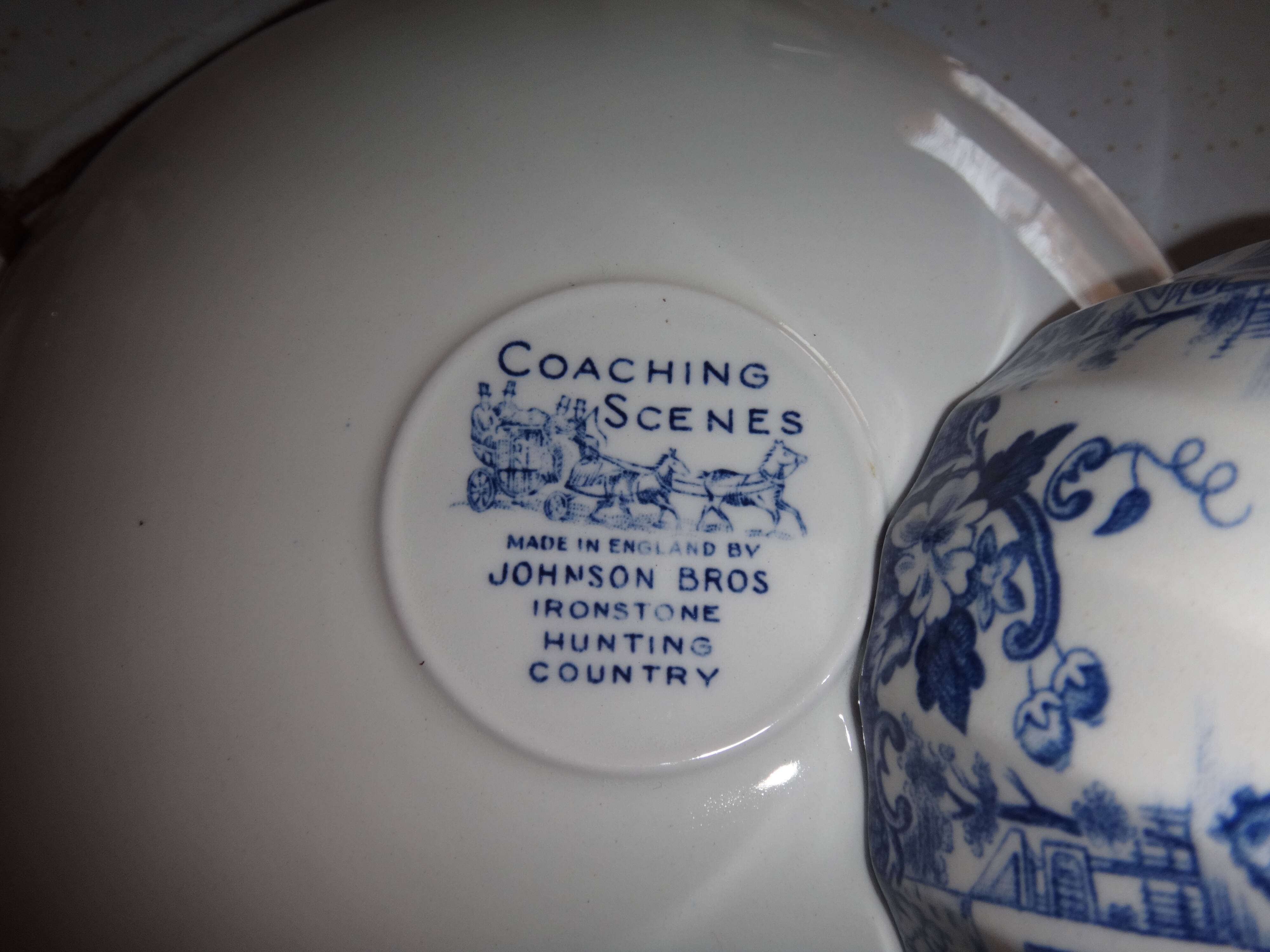 2 chocolate and English porcelain saucers