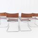 Matteo Grassi MG5 set of 4 leather cantilever chairs