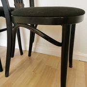 Set of 4 Vintage Black Wooden Dining Chairs: STOL Kamnik, 70s, Yugoslavia