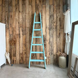 Vintage stepladder with turquoise patina