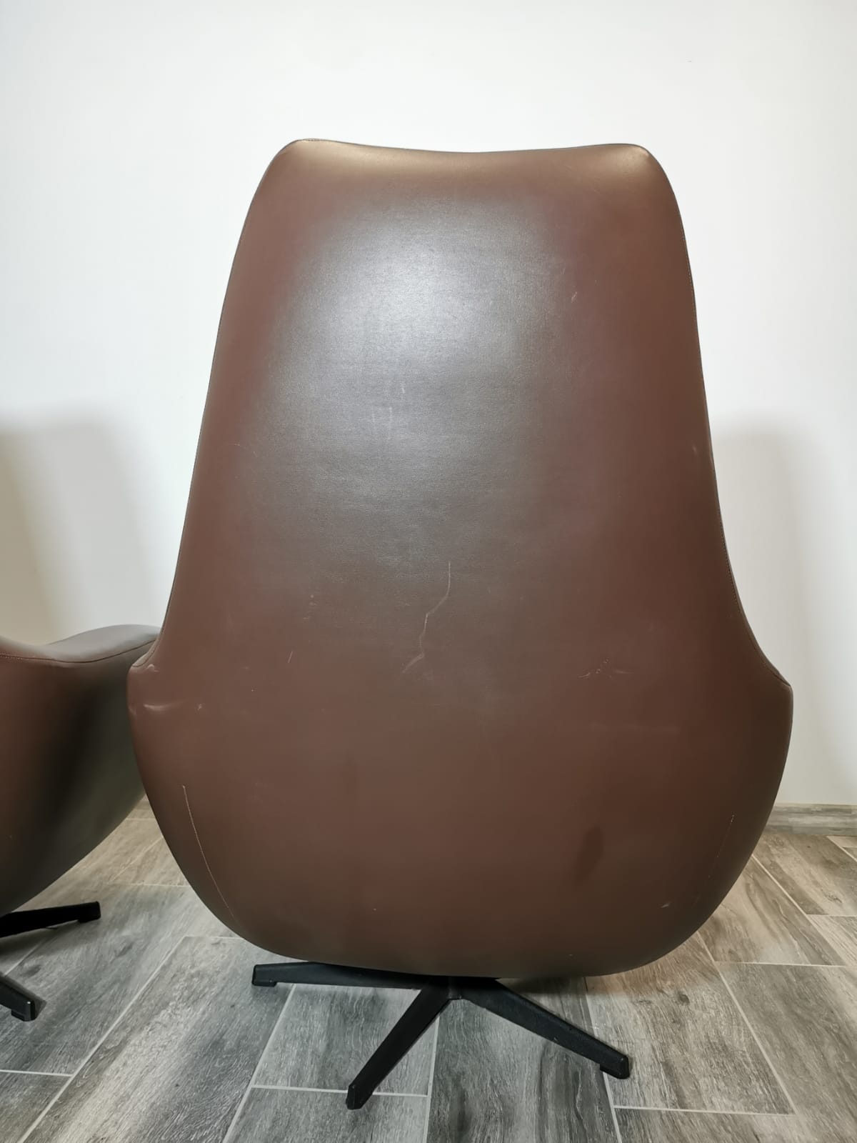 Mid century swivel armchairs