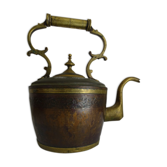 Copper and brass kettle