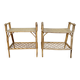 Pair of rattan bedside tables, 1960s-70s