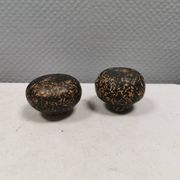 Ceramic salt and pepper set. Danish, estimated to be from the 1980s.