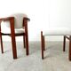 Vintage boucle armchair with foot stool, 1960s