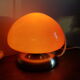 Lampe champignon tactile orange