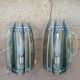 Pair of Veca wall lights in two-tone glass, Italy 1960