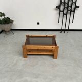 Table basse en pin des années 80