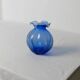 Vintage glass vase Hazel Atlas - Fenton blue cobalt flower vase, bulbous shape - Italy 1930s - Retro decorative vase, gift idea
